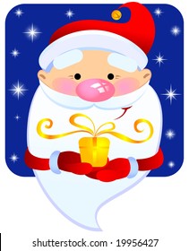Santa with a gift