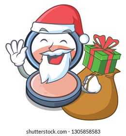 Santa with gift blush is isolated with the cartoons