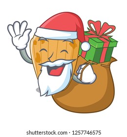 Santa with gift cake madeleine in shape homemade cartoon