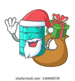 Santa with gift cartoon water tank for in agriculture