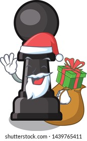 Santa with gift chess pawn on in the character