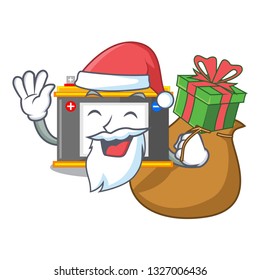 Santa with gift miniature accomulator in the a shape