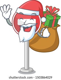 Santa with gift miniature no entry on mascot table