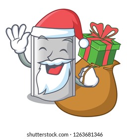 Santa with gift packaging for crackers isolation cartoon product