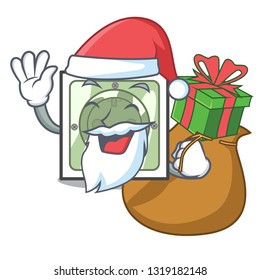Santa with gift power socket isolated with in mascot