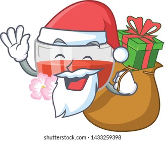 Santa with gift rosehip tea in the character shape