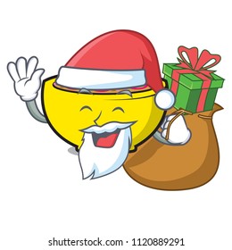 Santa with gift soup union mascot cartoon