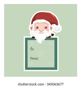 Santa gift tag