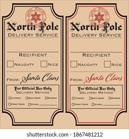 Santa Gift Tags, Special Delivery North Pole