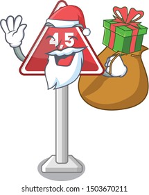 Santa with gift toy height limit above mascot table