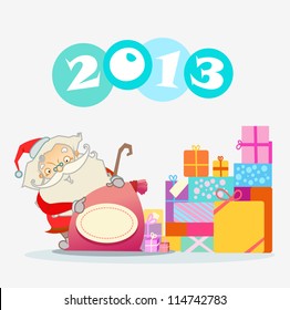 santa with gifts
