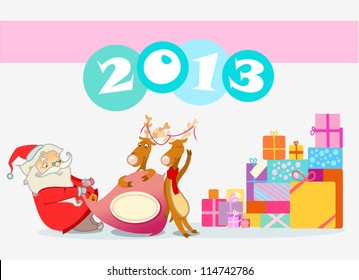santa with gifts