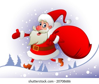 Santa with gifts