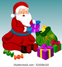 Santa with gifts