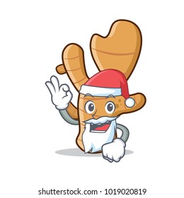 Santa ginger mascot cartoon style