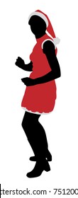 Santa girl dancing 