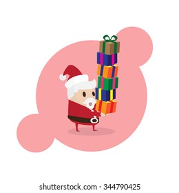 Santa Give a Present for Good Boy and Good girl