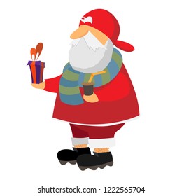 Santa gives presents