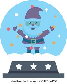  Santa globe Vector Icon which is suitable for commercial work and easily modify or edit it
