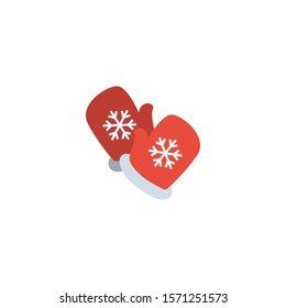 santa gloves creative icon. flat simple illustration. From christmas icons collection. Isolated santa gloves sign on white background