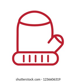 Santa gloves icon