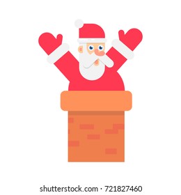 Santa got stuck up the chimney