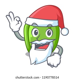 Santa green bell peppers isolated on mascot