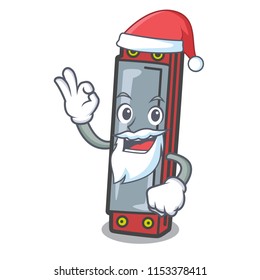 Santa harmonica mascot cartoon style