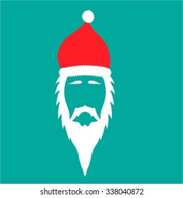 Santa hat and beard