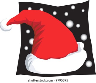 a Santa clause’s hat in black background	