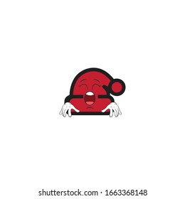 los personajes de caricatura de Santa diseñan con expresión. se puede utilizar para pegatinas, pasadores, mascotas o parches
