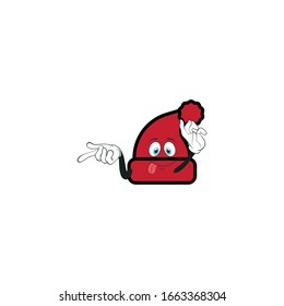 santa hat cartoon characters design with expression. you can use for stickers, pins, mascot or patches