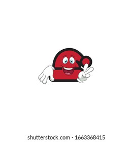 santa hat cartoon characters design with expression. you can use for stickers, pins, mascot or patches