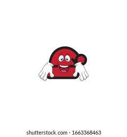 santa hat cartoon characters design with expression. you can use for stickers, pins, mascot or patches