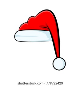 santa hat for christmas design isolated on white background
