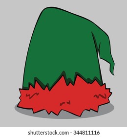 Santa hat, Christmas design,winter vector illustration.