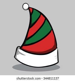 Santa hat, Christmas design,winter vector illustration.