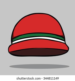 Santa hat, Christmas design,winter vector illustration.
