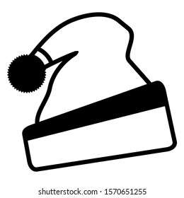 Santa Hat Christmas Eve Element design vector illustration symbol Icon