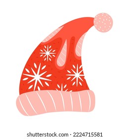 santa hat christmas icon isolated