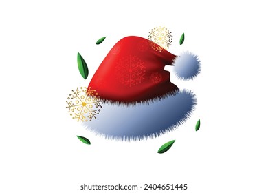 Santa Hat Christmas Sticker Design