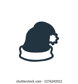Santa, Hat, Christmas Vector Icon