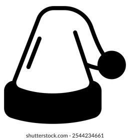 Ilustração de ícone de vetor de Natal do Santa Hat