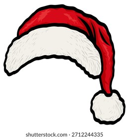 Ilustração de vetor de Natal de Santa Hat