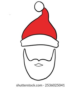 Santa hat Santa Claus Christmas dress up mask pretend illustration upper lip beard masquerade mask