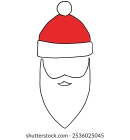 Santa hat Santa Claus Christmas dress up mask pretend illustration upper lip beard masquerade mask