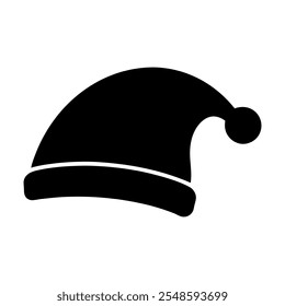 Clipart de sombrero de Santa Claus – Vector de silueta festiva para Festiva Proyectos