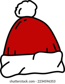 Santa hat clipart vector design