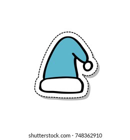 santa hat doodle icon