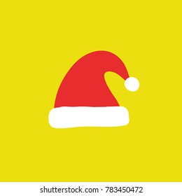 santa hat doodle icon